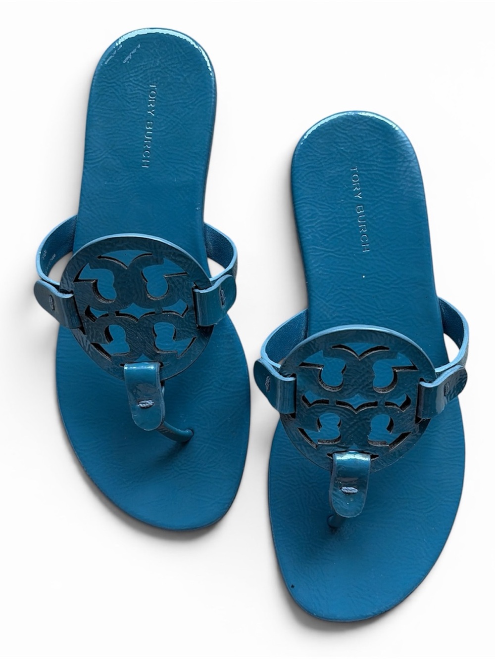 Tory Burch Miller Sandals- Teal Blue